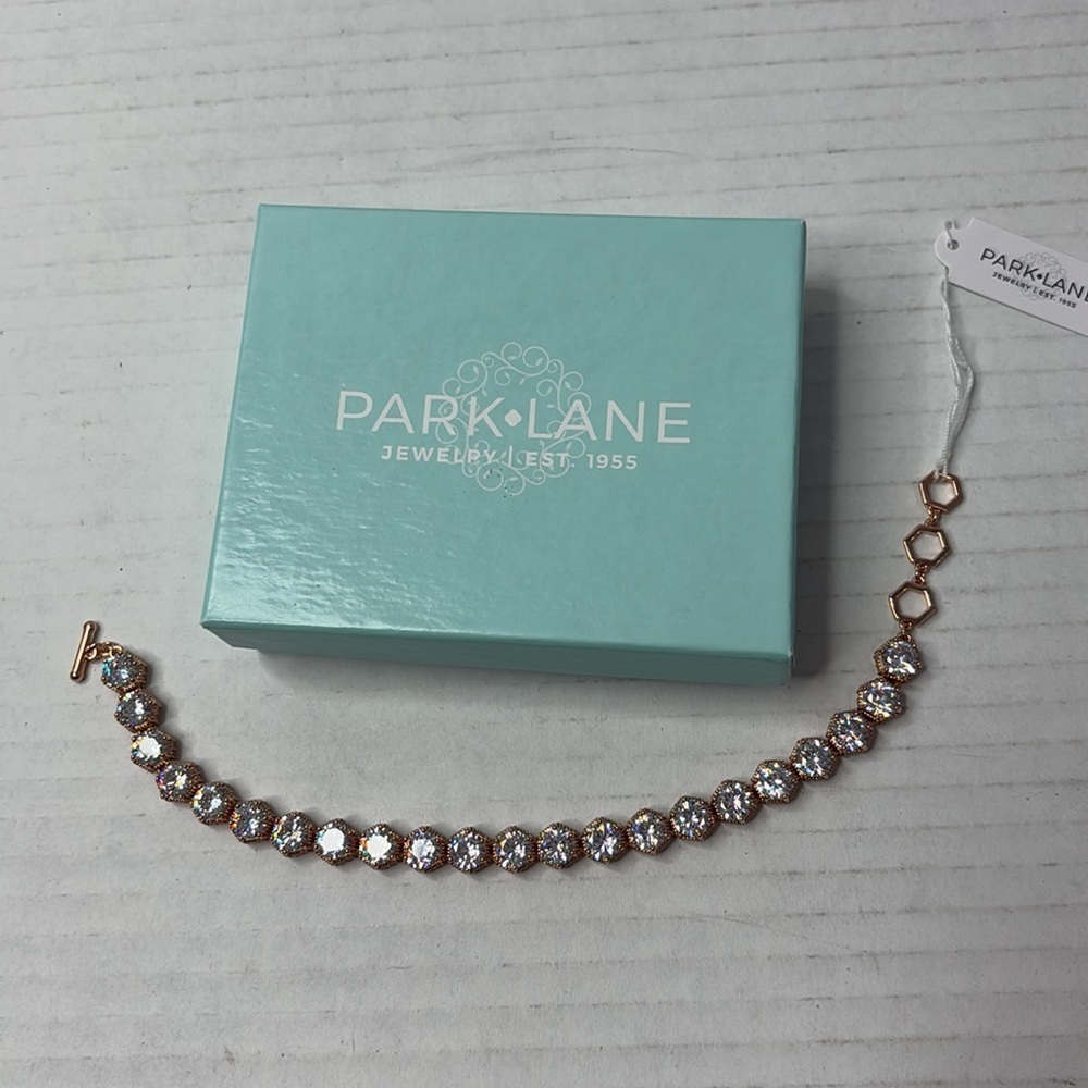 New PARK LANE Rose Gold Honey Comb Rare Bracelet - Picture 7 of 7